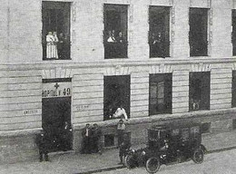 1915 Carte Postal Hôpital Militaire De La Soie Cachet Au Verso / 69 Lyon / Pour Maître-pointeur (canon) à Bourges - 1914-18