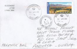 Flinders Ranges, South-Australia. Timbre Haute Faciale $ 4.50, Sur Lettre Adressee Andorra - Briefe U. Dokumente