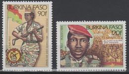 Burkina Faso 1984 Mi. A975 - B975 Thomas Sankara CNR AN1 Soldat Drapeau Soldier Flag 2 Val. ** - Burkina Faso (1984-...)