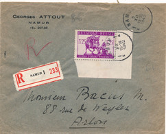 ENVELOP  1942  RECOMMANDE  NAMUR  NAAR ARLON - Lettres & Documents