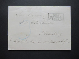 1864 Preussen Auslandsbrief Nach Russland Social Philately Otto Von Struve Astronom St. Petersburg Kaiserliche Academie - Storia Postale