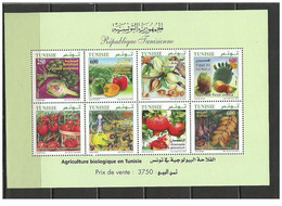 2010 - Tunisia / Agricoltura Biologica In Tunisia / Perforato Blocco MNH** - Vegetazione