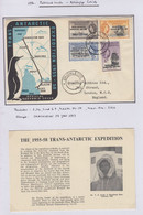 Falkland Islands Dependencies 1957 Trans-Ant. Expedition Souvenir Cover +card Ca Shackleton 27 JAN 1957 (BO190) - South Georgia