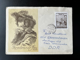 HUNGARY 1971 LETTER TO EAST GERMANY HONGARIJE UNGARN MAGYAR REMBRANDT - Brieven En Documenten