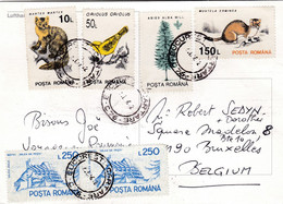 ROUMANIE :Animaux Et Divers Sur Carte De Bucarest Pour La Belgique - Storia Postale