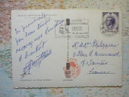Flamme Exposition Canine Internationale 29-30 Mars 1972 21/03/1972 Sur CP Le Rocher De Monaco - Covers & Documents