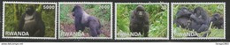 2010 Rwanda Rwandaise Mountain Gorillas  Tourism Primates Complete Set Of 4 MNH - Otros