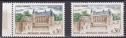 FR7348 - FRANCE – 1963 – AMBOISE - VARIETIES - Y&T # 1390(x2) MNH - Ungebraucht