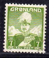 GREENLAND GRONLANDS GROENLANDIA GRØNLAND 1938 - 1946 KING CHRISTIAN X 7o  USED USATO OBLITERE' - Neufs