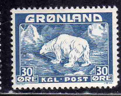 GREENLAND GRONLANDS GROENLANDIA GRØNLAND 1938 - 1946 KING CHRISTIAN X 30o MNH - Ungebraucht