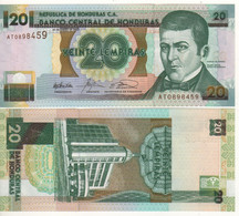 HONDURAS  20  Lempiras P87b   23.01.2003    (Díaz Del Valle + Casa Presidencial Tegucigalpa At Back)   UNC - Honduras