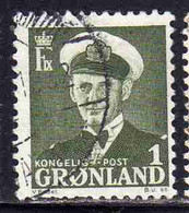 GREENLAND GRONLANDS GROENLANDIA GRØNLAND 1950 - 1960 KING FREDERCK IX 1o USED USATO OBLITERE' - Ungebraucht