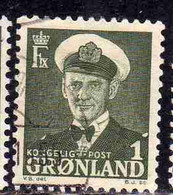 GREENLAND GRONLANDS GROENLANDIA GRØNLAND 1950 - 1960 KING FREDERCK IX 1o USED USATO OBLITERE' - Neufs