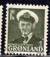 GREENLAND GRONLANDS GROENLANDIA GRØNLAND 1950 - 1960 KING FREDERCK IX 1o USED USATO OBLITERE' - Unused Stamps