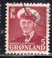 GREENLAND GRONLANDS GROENLANDIA GRØNLAND 1950 - 1960 KING FREDERCK IX 5o USED USATO OBLITERE' - Unused Stamps