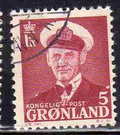 GREENLAND GRONLANDS GROENLANDIA GRØNLAND 1950 - 1960 KING FREDERCK IX 5o USED USATO OBLITERE' - Ungebraucht