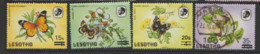 Lesotho  1984  Butterlies Surcharges  Various Values      Fine Used - Lesotho (1966-...)
