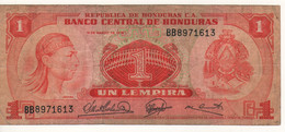 HONDURAS  1  Lempira P58  11.03.1974	(Lempira + Ruins Of Copan At Back) - Honduras