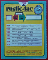 Rustic-tac  JEU DES RECORD Par RUSTICA - Other & Unclassified
