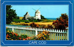 Massachusetts Cape Cod Windmill And Typical White Picket Fence - Cape Cod
