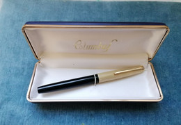 PENNA STILOGRAFICA COLUMBUS CAPPUCCIO PLACCATO ORO 1960 ITALIAN FOUNTAIN PEN - Stylos