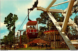 Florida Daytona Beach Marco Polo Park Sky Ride Arriving In India With Whirling Dervish In Background - Daytona