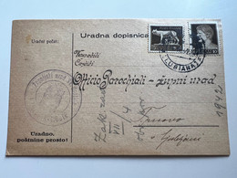 Slovenia Stationery Card 1942 With Stamp Ljubljana / Lubiana "zupnijski Urad Sv. Druzina Moste" (No 563) - Ljubljana
