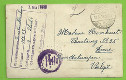 Foto-kaart  Van SENNELAGER BEI PADERBORN " Zivilgefangenenlager / Camp" Naar HOVE (Antwerpen)  (K2403) - Kriegsgefangenschaft