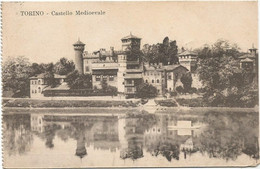 AC950 Torino - Castello Medioevale - Panorama / Viaggiata 1911 - Castello Del Valentino