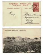 Belgisch Congo Belge Postwaardestuk Entier Postal LEOPOLDVILLE 10 Ct Centimes 1913 Albertville Katanga - Stamped Stationery