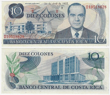Banknote Costa Rica 10 Colones 1977 Pick-237 UNC (catalog US$10) - Costa Rica