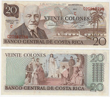 Banknote Costa Rica 20 Colones 1982 Pick-238c UNC (catalog US$10) - Costa Rica