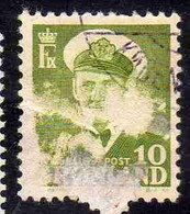 GREENLAND GRONLANDS GROENLANDIA GRØNLAND 1950 - 1960 KING FREDERCK IX 10o USED USATO OBLITERE' - Nuovi