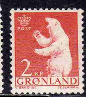 GREENLAND GRONLANDS GROENLANDIA GRØNLAND 1963 - 1968 POLAR BEAR ORSO POLARE 2k MNH - Ungebraucht