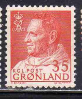 GREENLAND GRONLANDS GROENLANDIA GRØNLAND 1963 - 1968 KING FREDERICK IX 35o MNH - Ungebraucht