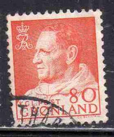 GREENLAND GRONLANDS GROENLANDIA GRØNLAND 1963 - 1968 KING FREDERICK IX 35o USED USATO OBLITERE' - Usati