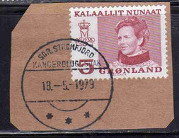 GREENLAND GRONLANDS GROENLANDIA GRØNLAND 1973 1979 QUEEN MARGRETHE 5o USED USATO OBLITERE' - Oblitérés