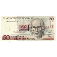 Billet, Brésil, 50 Cruzeiros On 50 Cruzados Novos, KM:223, NEUF - Brazil