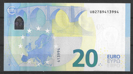 FRANCE - Draghi - UB - 20 € - U034 D2 - UNC - 20 Euro