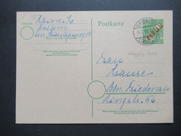 Berlin 1949 Ganzsache P3 Aus Dem Bedarf!! Berlin Ortsverwendung Stp. Berlin Dahlem Durchscheinender Druck / Abklatsch ?? - Postcards - Used