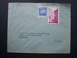 MONACO 1948 N° 178 + 233 SUR LETTRE ENTIERE - Cartas & Documentos