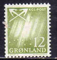 GREENLAND GRONLANDS GROENLANDIA GRØNLAND 1963 - 1968 NORTHERN LIGHTS AND CROSS ANCHORS 12o MNH - Ungebraucht