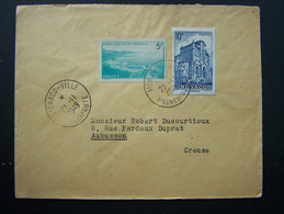 MONACO 1949 N° 261 + 310A SUR LETTRE ENTIERE - Lettres & Documents