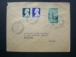 MONACO 1949 N° 277 + 302B + 305A SUR LETTRE ENTIERE - Storia Postale