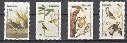 Grenada 1985,4V In Set,Audubon,birds,vogels,vögel,oiseaux,pajaros,uccelli,aves,MNH/Postfris(A4408) - Pfauen