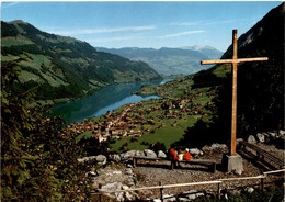 Blick Vom Bergkreuz Auf Lungern Und Pilatus (87) * 25. 8. 1986 - Lungern