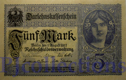 GERMANY 5 MARK 1917 PICK 56b UNC - 5 Mark