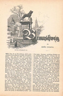 A102 1202 Gustav Karpeles Braunschweig Schloss Dom Markt Artikel / Bilder 1884 !! - Sonstige & Ohne Zuordnung