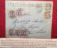 „LUZERN 1899“ RARITÄT SEHR SPÄTE VERWENDUNG Der Nachportomarke ZNr 1 Auf Orts-Brief Mit Ziffermuster (Schweiz Portomarke - Postage Due