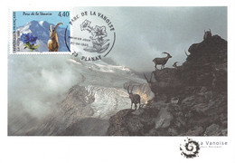 Carte Maximum Card Montagne Mountain Bouquetin Parc National De La Vanoise Planay 73 Savoie 1996 -  ♥♥♥ - 1990-1999